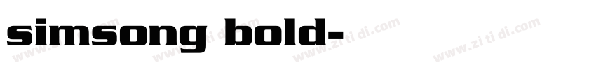 simsong bold字体转换
